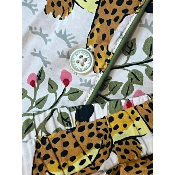 Print Fresh Pajama Set Small Shirt & Shorts Blush Bagheera Lounge SNew - Picture 6 of 6